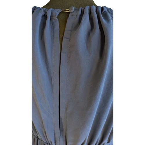 ASOS Design – Granatowa Plisowana Sukienka Midi Halter 42 (Talia 78 cm) - zdjęcie 8