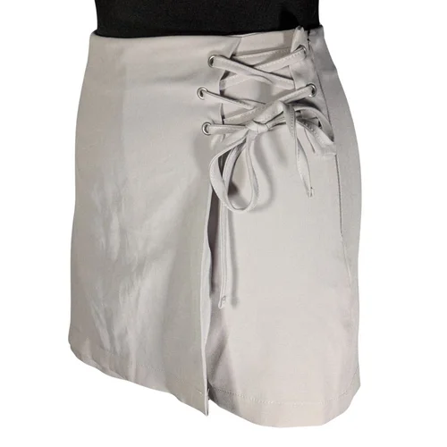 Szare Spódnicospodenki Trendyol 32 Skort Sznurowanie - zdjęcie 6