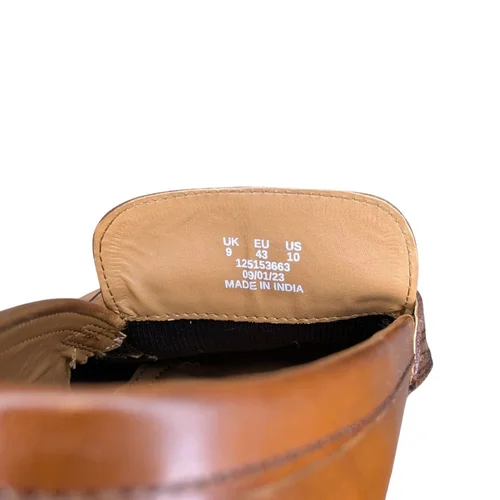 Męskie Skórzane Loafersy Thomas Crick – Brązowe z Frędzlami 43 (Wkładka 28,5 cm) - zdjęcie 5