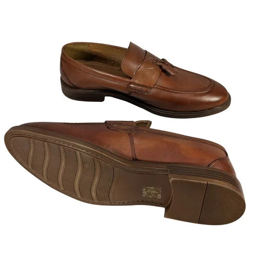 Męskie Skórzane Loafersy Thomas Crick – Brązowe z Frędzlami 43 (Wkładka 28,5 cm) - zdjęcie 6