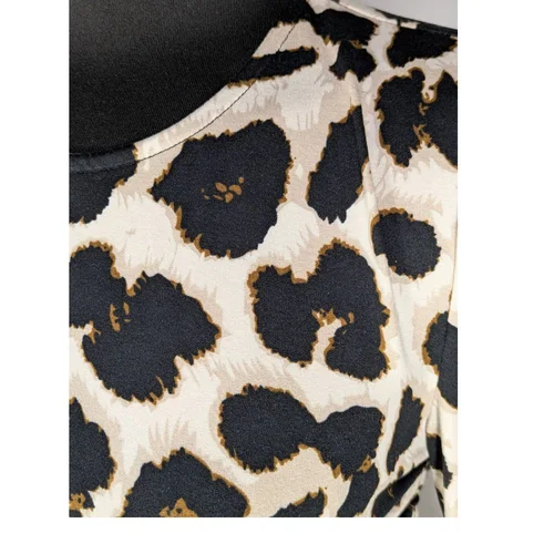 Krótki Top w Panterkę z Długim Rękawem Pieces R. M - zdjęcie 2