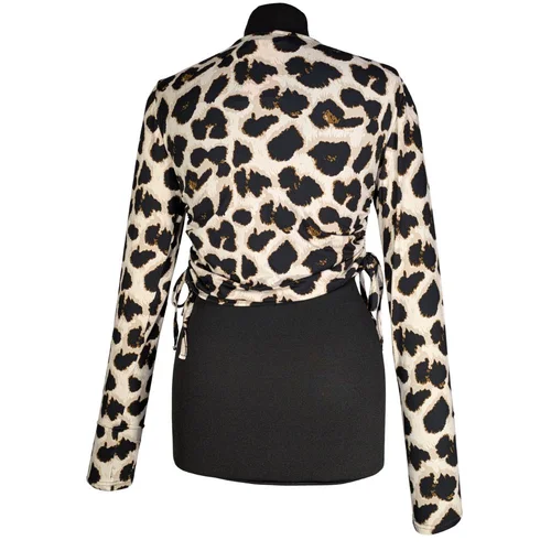 Krótki Top w Panterkę z Długim Rękawem Pieces R. M - zdjęcie 8