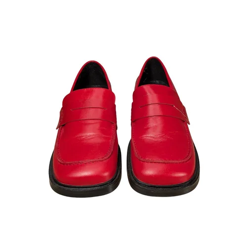 Topshop – Czerwone Skórzane Loafersy Penny – 40 - zdjęcie 3