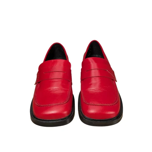 Topshop – Czerwone Skórzane Loafersy Penny – 40 - zdjęcie 5