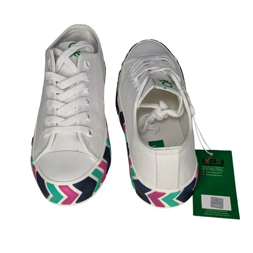 Białe Trampki Damskie Benetton z Kolorową Podeszwą 37 - zdjęcie 6