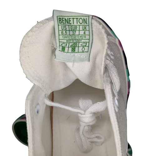 Białe Trampki Damskie Benetton z Kolorową Podeszwą 37 - zdjęcie 10