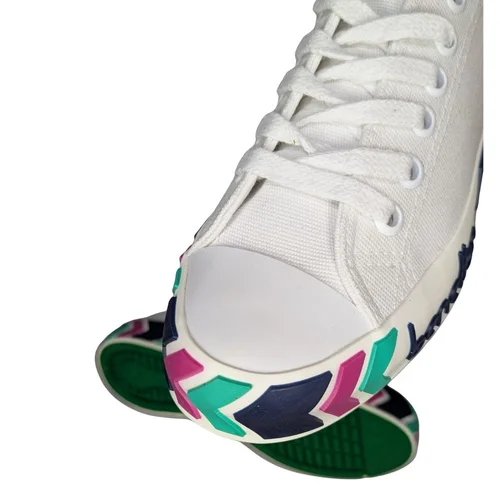 Białe Trampki Damskie Benetton z Kolorową Podeszwą 37 - zdjęcie 12