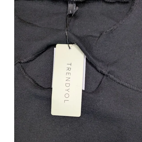 Trendyol – Czarny Top z Długim Rękawem (Otwór na Kciuk) 40 (L) - zdjęcie 8