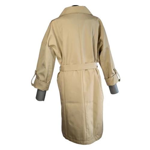 Płaszcz Trench Dwurzędowy Trendyol Beżowy Rozmiar 42 (XL) - zdjęcie 4