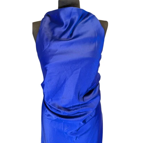 Trendyol – Satynowa Suknia Maxi z Drapowaniem Royal Blue 36 - zdjęcie 6