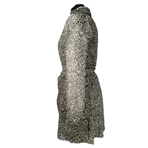 Sukienka Mini Kopertowa Trendyol Khaki Wzór Ikat Rozmiar 38 - zdjęcie 7