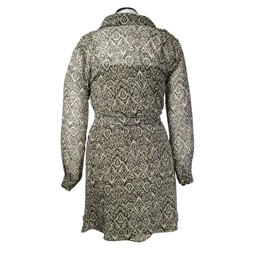 Sukienka Mini Kopertowa Trendyol Khaki Wzór Ikat Rozmiar 38 - zdjęcie 8