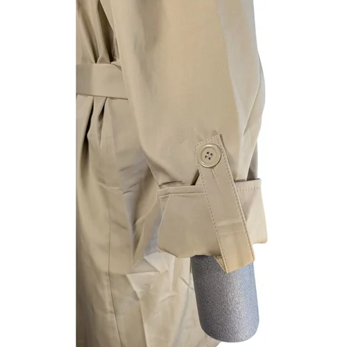 Płaszcz Trench Dwurzędowy Trendyol Beżowy Rozmiar 42 (XL) - zdjęcie 9