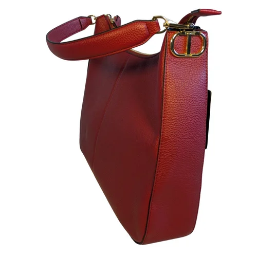 Twinset – Czerwona Torebka Hobo Rosso V (Złote Detale) - zdjęcie 5