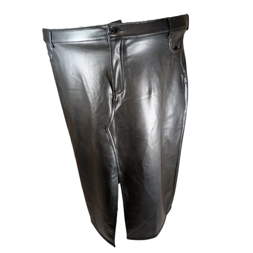 Spódnica Midi z Eko-Skóry Vero Moda Curve Czarna 54 - zdjęcie 6