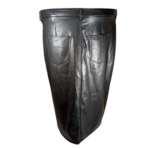 Spódnica Midi z Eko-Skóry Vero Moda Curve Czarna 54 - zdjęcie 7