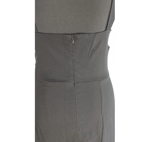 Czarna Sukienka Ołówkowa VESPER Elegancka Midi Rozmiar 38 - zdjęcie 13