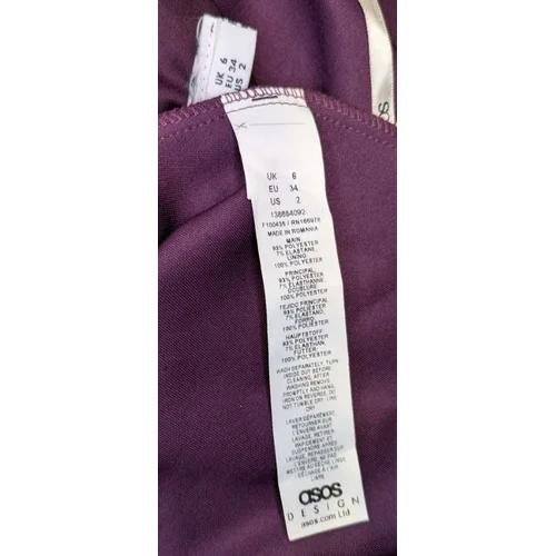 Śliwkowa Suknia Maxi ASOS DESIGN  R. 34 - zdjęcie 8