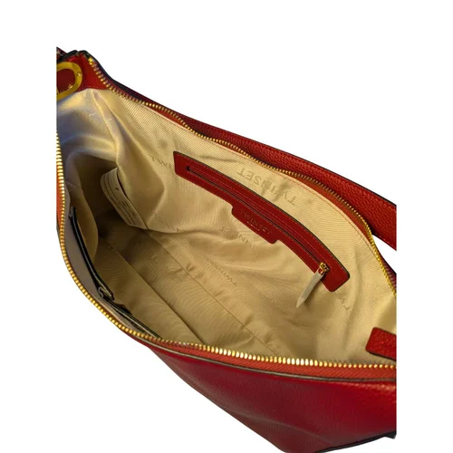 Twinset – Czerwona Torebka Hobo Rosso V (Złote Detale) - zdjęcie 8