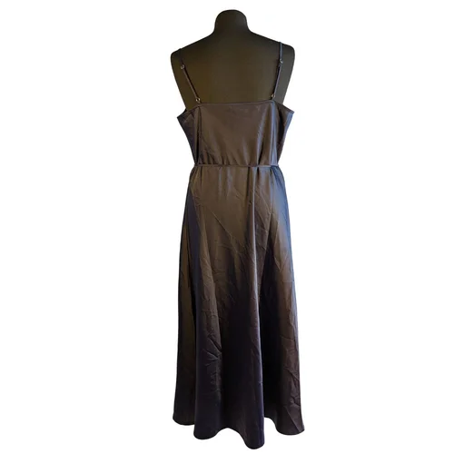 Y.A.S – Satynowa Sukienka Midi na Ramiączkach XL - zdjęcie 5