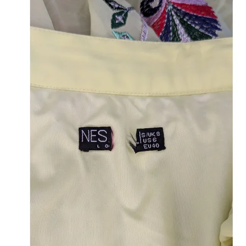 Żółta Spódnica Maxi NES Haft Cekiny 40 - zdjęcie 10