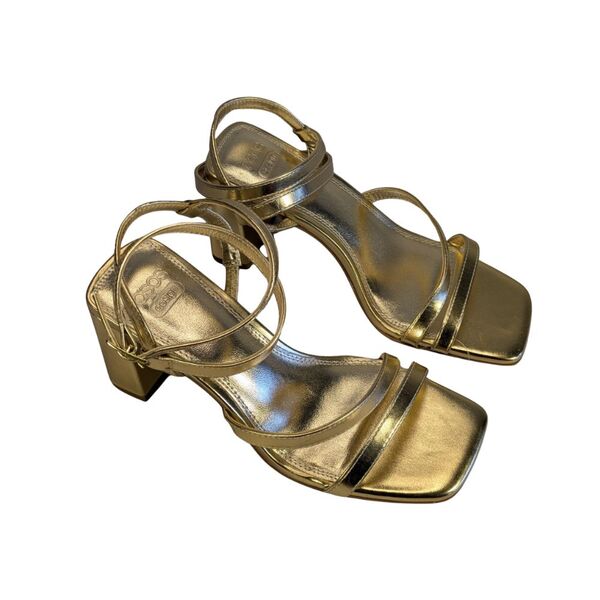 ASOS Design – Sandały Złote Lustrzane Słupek R. 36