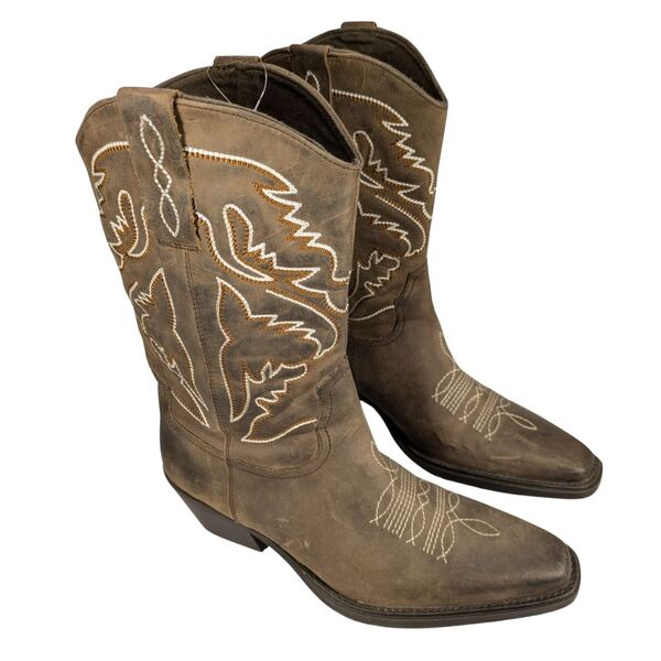 ASOS Design – Męskie Kowbojki Western z Haftem Brązowe R. 47