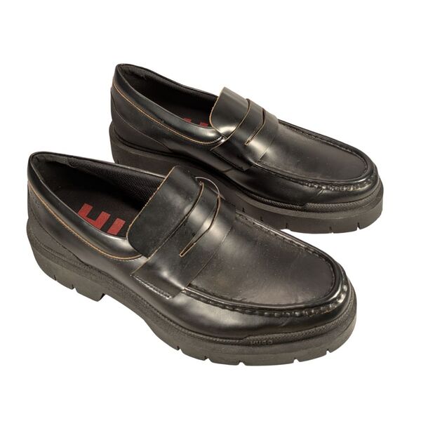 HUGO – Męskie Półbuty ze Skóry Naturalnej Chunky Black 42