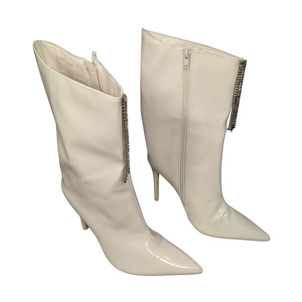 Public Desire – Kremowe Botki Słupek Nude R. 37