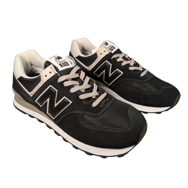 New Balance 574 Classic – Czarne Zamszowe Sneakersy R. 44