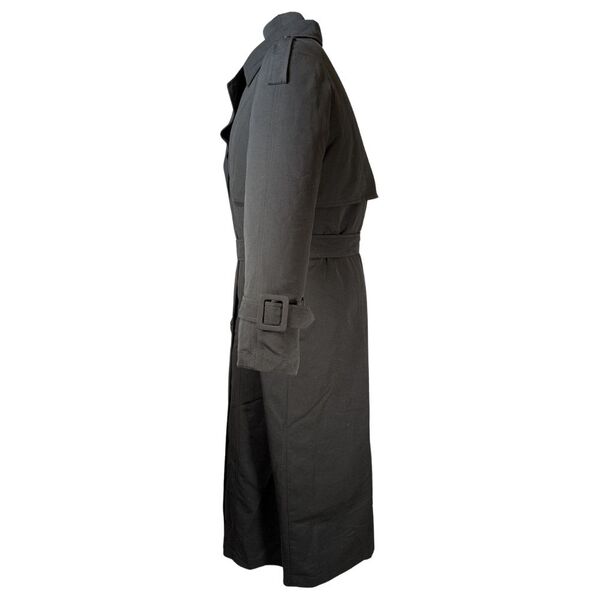 Klasyczny Czarny Długi Płaszcz Trencz Model 6701 Rozmiar 44 (XL) - zdjęcie 2