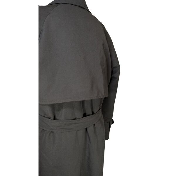 Klasyczny Czarny Długi Płaszcz Trencz Model 6701 Rozmiar 44 (XL) - zdjęcie 6