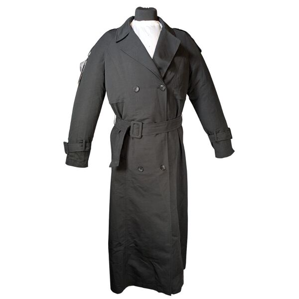Klasyczny Czarny Długi Płaszcz Trencz Model 6701 Rozmiar 44 (XL) - zdjęcie 8