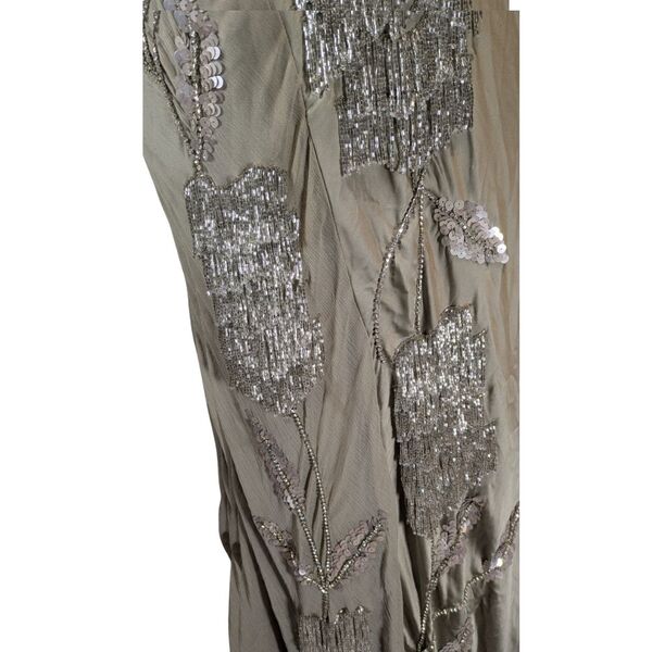Sukienka maxi ASOS DESIGN w odcieniu szampana styl Art Deco Rozmiar 40 - zdjęcie 8
