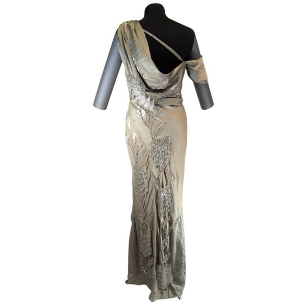 Sukienka maxi ASOS DESIGN w odcieniu szampana styl Art Deco Rozmiar 40 - zdjęcie 6