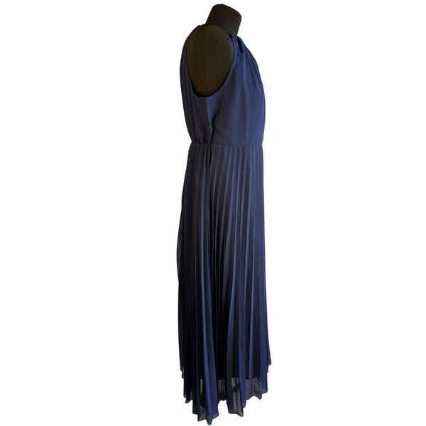 ASOS DESIGN Sukienka Plisowana Midi Granatowa 42 - zdjęcie 4