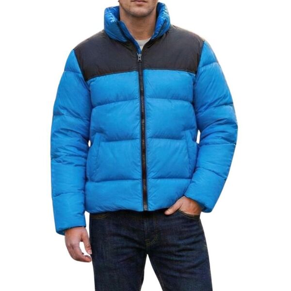 Męska Kurtka Puchowa Puffer ASOS DESIGN Niebiesko-Czarna M