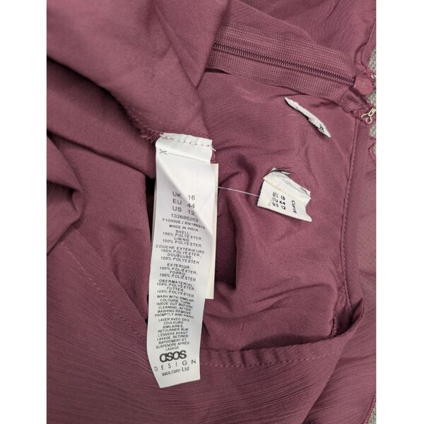 Brudny Róż Sukienka Maxi ASOS Design Plisowana Warstwowa Rozmiar 44 - zdjęcie 10
