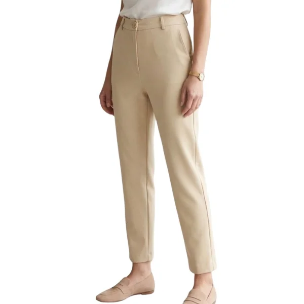 Trendyol Beżowe Eleganckie Spodnie Cygaretki Stretch 34 XS (z metki 34)