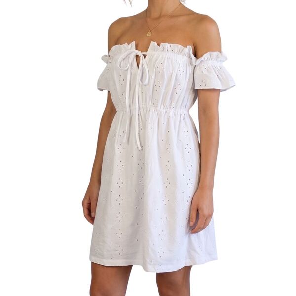 Biała Sukienka Hiszpanka ASOS DESIGN Haftowana 38