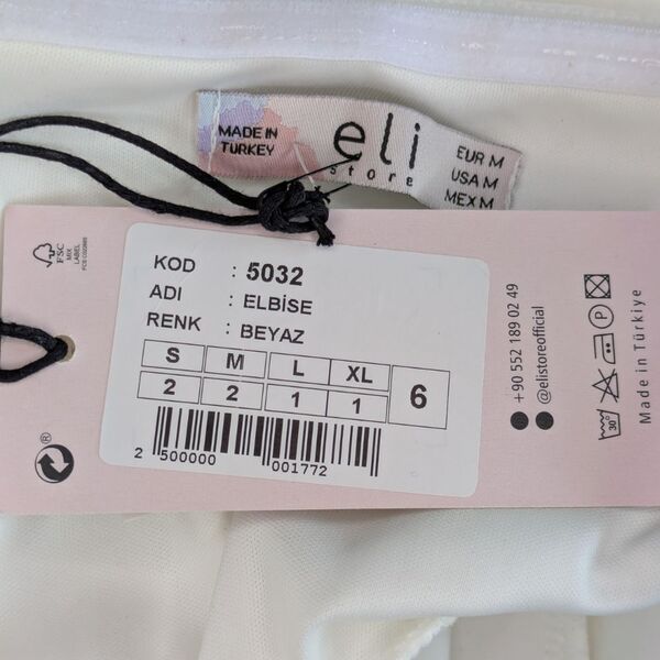 Eli Store Sukienka Midi Elegancka Biała Rozkloszowana z Kokardą Rozmiar M - zdjęcie 15