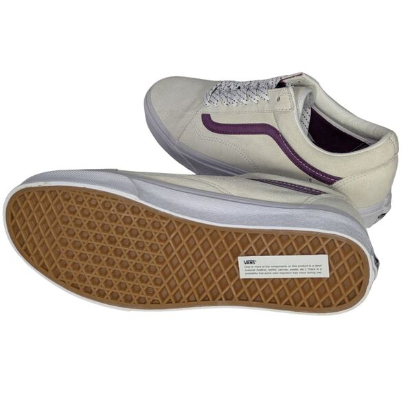 Męskie Trampki Vans Old Skool Zamszowe Kremowo-Fioletowe Rozmiar 42 - zdjęcie 9