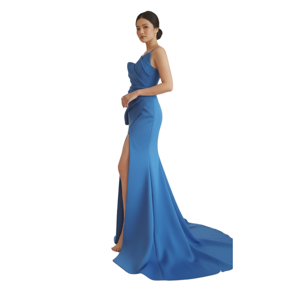 Chabrowa Suknia Maxi ASOS DESIGN Drapowana Rozmiar 36