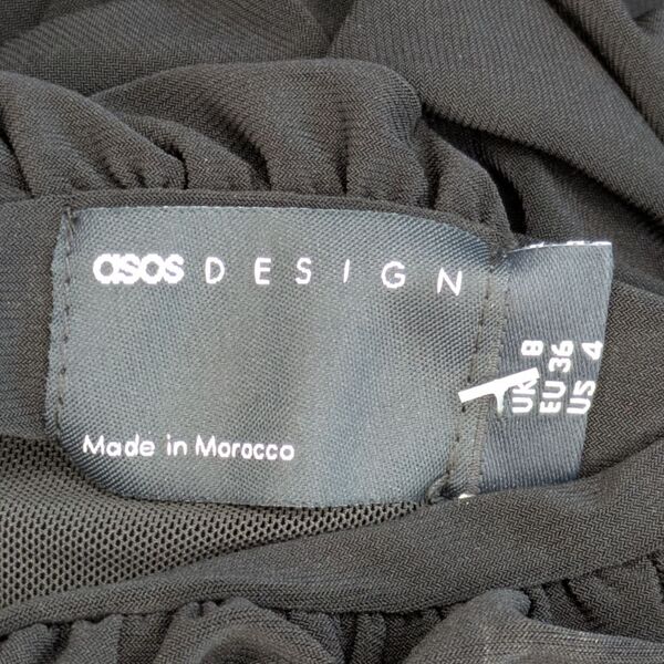 Czarna sukienka maxi ASOS DESIGN z drapowaniem Rozmiar 36 - zdjęcie 12