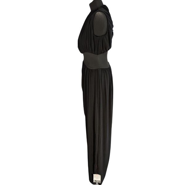 Czarna sukienka maxi ASOS DESIGN z drapowaniem Rozmiar 36 - zdjęcie 4