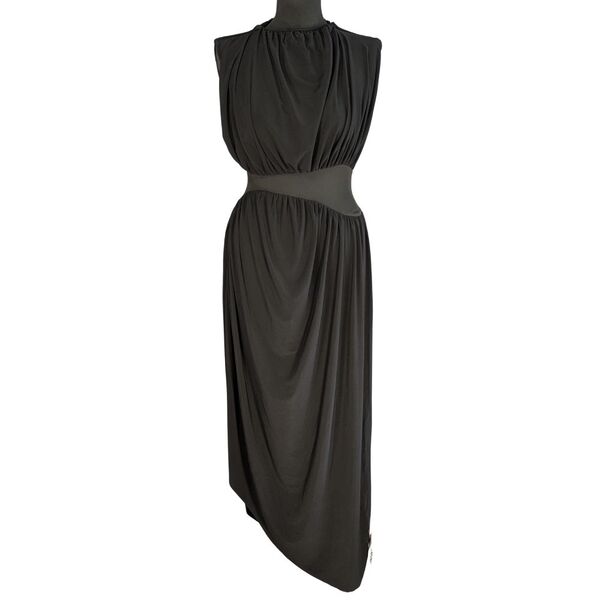 Czarna sukienka maxi ASOS DESIGN z drapowaniem Rozmiar 36 - zdjęcie 6