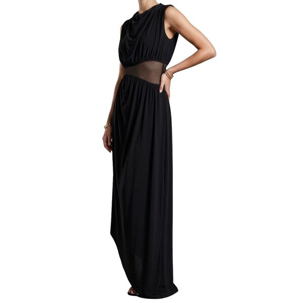 Czarna sukienka maxi ASOS DESIGN z drapowaniem Rozmiar 36