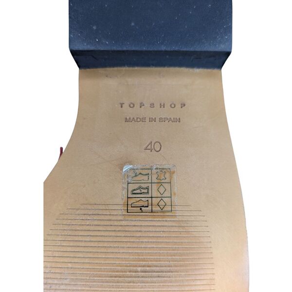 Czerwone Damskie Mokasyny TOPSHOP Skórzane Rozmiar 40 - zdjęcie 8