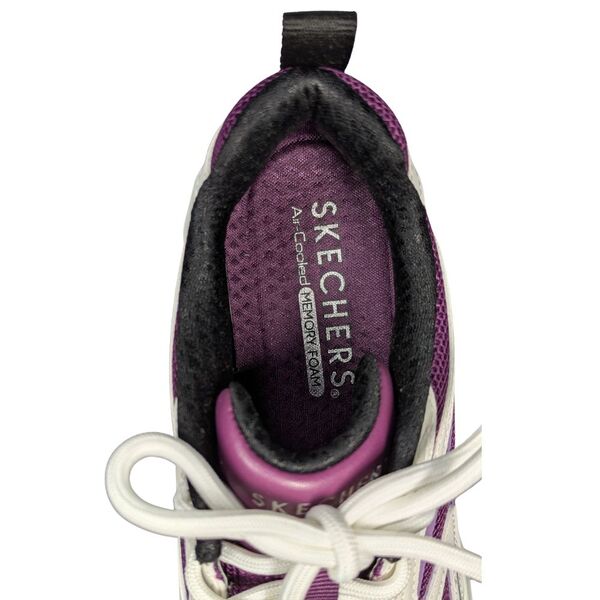 Biało-fioletowe sneakersy damskie SKECHERS Street Tres-Air Uno Rozmiar 36 - zdjęcie 12
