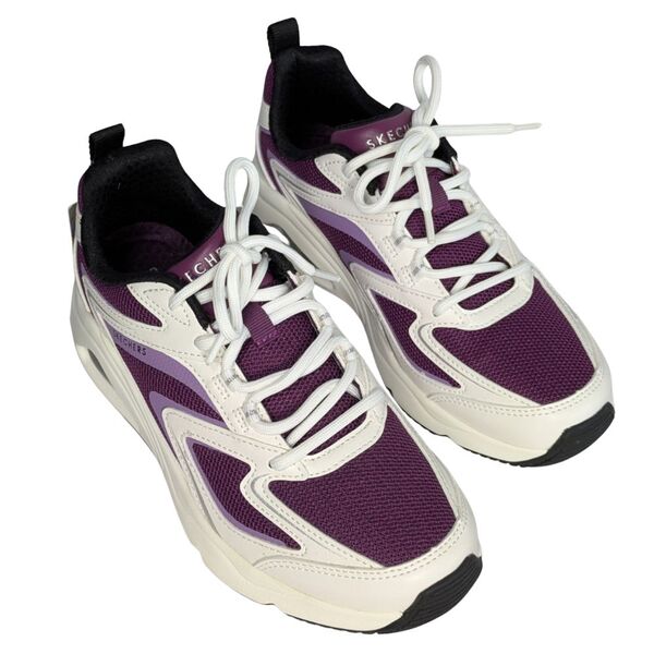 Damskie sneakersy SKECHERS Street Tres-Air Uno White/Purple Rozmiar 36